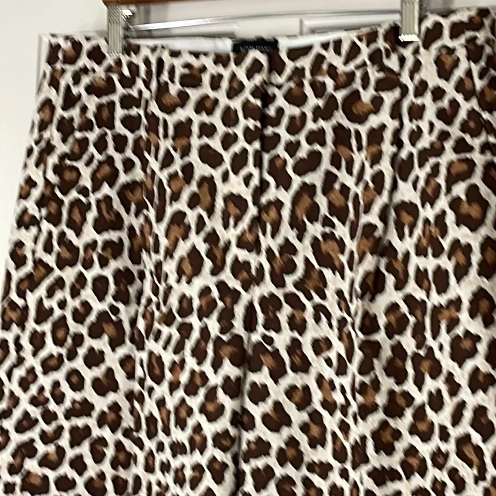 J.Crew Collection pleated wide-leg pant in leopard trench canvas BP297